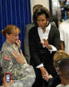 First Lady Michelle Obama also visited military children at the the Prager Children's Development Center in Fayetteville, NC on March 12, 2009.