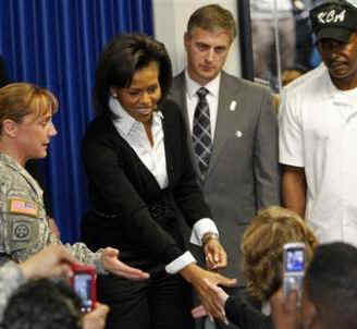 First Lady Michelle Obama also visited military children at the the Prager Children's Development Center in Fayetteville, NC on March 12, 2009. 