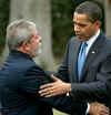 President Barack Obama escorts Da Silva across the South Lawn of the White House to a waiting limousine.