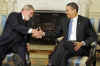 President Barack Obama meets with Brazilian President Luizinacio Lula Da Silva in the Oval Office of the White House.