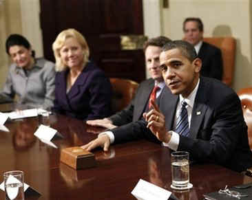 President Barack Obama meets and speaks to small business owners, community lenders, and members of Congress at the White House.