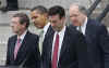 President Obama walked between meetings in the White House and The Eisenhower Office Building across from the White House.