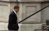 President Obama walked between meetings in the White House and The Eisenhower Office Building across from the White House.