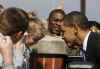 President Obama arrived at Long Beach Airport and visited supporters at the airport.