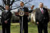 President Obama speaks on the economy and remarks with distain about the AIG executive bonuses. 