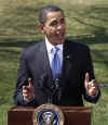 President Obama speaks on the economy and remarks with distain about the AIG executive bonuses. 