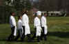 The White House Chefs joined in the garden groundbreaking that features 25 different fruits and vegetables.