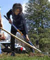 First Lady Michelle Obama plants a White House Kitchen Garden with the help of 5th graders from Bancroft Elementary School in Washington DC. 