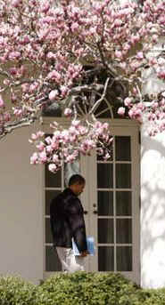 President Barack Obama leaves the Oval Office of the White House for a weekend trip to Camp David via Marine One.