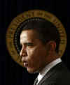 President Barack Obama speaks at the Eisenhower Executive Office Building on March 23, 2009. 