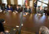 President Barack Obama meets with his key financial advisers in the Roosevelt Room of the White House on March 23, 2009. In attendance was Economic Adviser Romer, Treasury Secretary Geithner, and Federal Reserve Chairman Bernanke.
