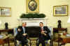 President Barack Obama meets with Australian Prime Minister Kevin Rudd in the Oval Office of the White House. 