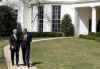 After meeting with the media President Obama walked Australian PM Rudd to his waiting limousine and returned to the Oval Office.