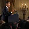 President Obama holds a one-hour live prime time news conference in the East Room of the White House on March 24, 2009.