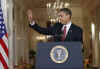 President Obama holds a one-hour live prime time news conference in the East Room of the White House on March 24, 2009.