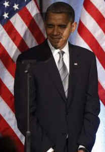 President Barack Obama speaks at a Democratic National Committee fundraiser at the National Women in the Arts Museum in Washington, DC on March 25, 2009. Obama is introduced by DNC Chairman Tim Kaine.