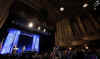 President Barack Obama speaks at a Democratic National Committee fundraiser at the Warner Theater in Washington, DC on March 25, 2009. The DNC slogan is "Organizing for America."