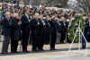 President Barack Obama lays a wreath at the Tomb of the Unknown Soldier, and greets Medal of Honor winners during National Medal of Honor Day at Arlington National Cemetery in Arlington, Virginia on March 25, 2009.