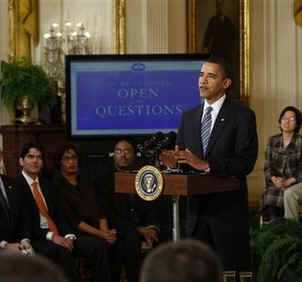Watch the YouTube of President Obama's First Live Online "Open for Questions" Program on 3/26/09.