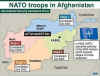 Image; Graph of NATO troops in Afghanistan. Obama noted the situation is increasingly perilous in Afghanistan. President Obama said he will target Al Qaeda safe havens on both sides of the mountainous border between Afghanistan and Pakistan.