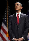 President Barack Obama attends the installation ceremony of US Attorney General Eric Holder at George Washington University.