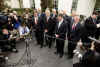 President Barack Obama meets with the chief executives of major US financial institutions to hash out his plans for the economy. After the White House meetings the senior executives held a news conference announcing their pledge to work with the President.