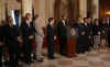 President Barack Obama speaks in the Grand Foyer of the White House on the administration's ongoing plans for the auto industry.