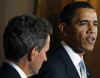 President Barack Obama speaks in the Grand Foyer of the White House on the administration's ongoing plans for the auto industry.