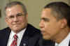 President Barack Obama talks to reporters after meeting with White House Special Envoy for Sudan General Scott Gration in the Roosevelt Room on March 30, 2009.
