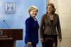 Secretary of State Hillary Clinton holds press conference with Israeli Foreign Minister Tzipi Livni in Jerusalem on March 3, 2009.