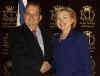 Secretary of State Hillary Clinton meets with Israeli Defense Minister Ehud Barak in Jerusalem on March 3, 2009.