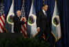 President Obama meets with Interior Secretary Ken Salazar at the Interior Department in Washington on March 3, 2009.