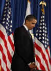President Obama meets with Interior Secretary Ken Salazar at the Interior Department in Washington on March 3, 2009.