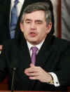 UK Prime Minister Gordon Brown addresses a joint Session of the US Congress at Capitol Hill in Washington, DC on March 4, 2009.