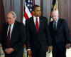 President Obama holds a press conference with Senator John McCain and other Senators to announce a plan for government reform to reduce wasteful spending which accounts for billions of dollars every year.