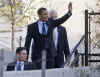 President Obama attends a parent teacher meeting for Sasha at Sidwell School in Bethesda, Maryland.