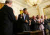 President Barack Obama reverses the Bush administration policies on stem cell research and signs an Executive Order providing wider scientific use and federal funding of embryonic stem cell research opening a new scientific front free of political ideology.