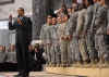President Obama speaks to US military personnel at Camp Victory in Baghdad Iraq on April 7, 2009.