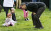 The Obama family celebrated Easter by participating in the traditional White House Easter Egg Roll event on the South Lawn of the White House.