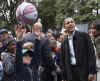 President Barack Obama took some time away from the traditional White House Easter Egg Roll to throw a few basketball hoops with the Easter Monday crowd on the White House grounds on April 13, 2009. 