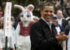 The Obama family celebrated Easter by participating in the traditional White House Easter Egg Roll event on the South Lawn of the White House.