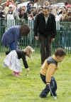 The Obama family celebrated Easter by participating in the traditional White House Easter Egg Roll event on the South Lawn of the White House.