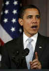 President Barack Obama meets with us taxpayers then holds a press conference in the Roosevelt Room of the White House to discuss tax policies.