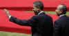 President Barack Obama joins Mexican President Felipe Calderon for a Welcoming Ceremony with an honor guard inspection.