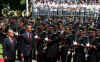 President Barack Obama joins Mexican President Felipe Calderon for a Welcoming Ceremony with an honor guard inspection.