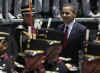 President Barack Obama joins Mexican President Felipe Calderon for a Welcoming Ceremony with an honor guard inspection.