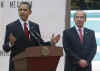 President Barack Obama joins Mexican President Felipe Calderon for a Welcoming Ceremony.