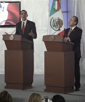 President Obama and President Calderon hold a joint press conference.