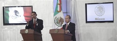 President Obama and President Calderon hold a joint press conference.