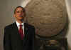 President Barack Obama attends a dinner in his honor at the Anthropology National Museum in Mexico City.